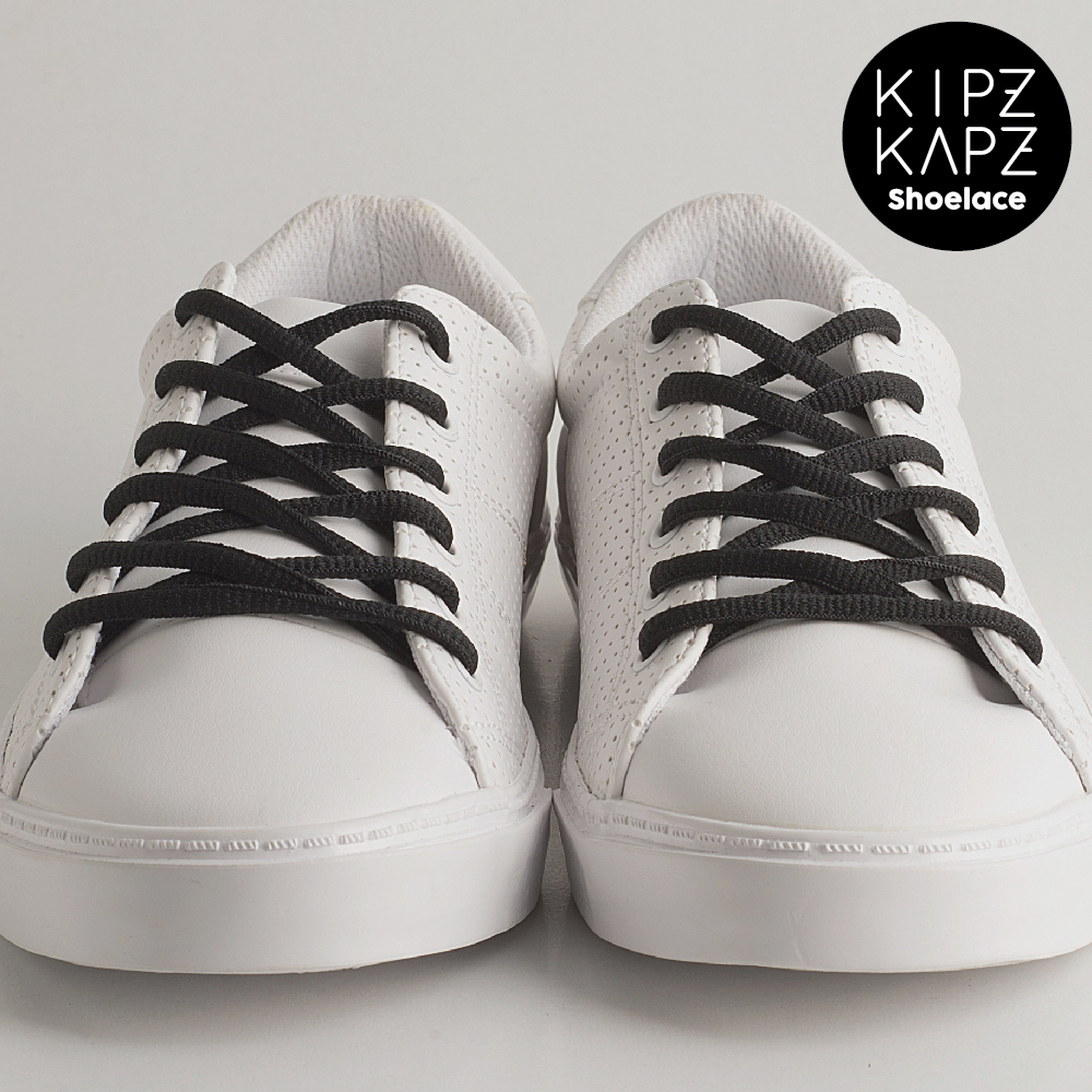 O1 – Oval 6mm – Black | KipzKapz Shoelace