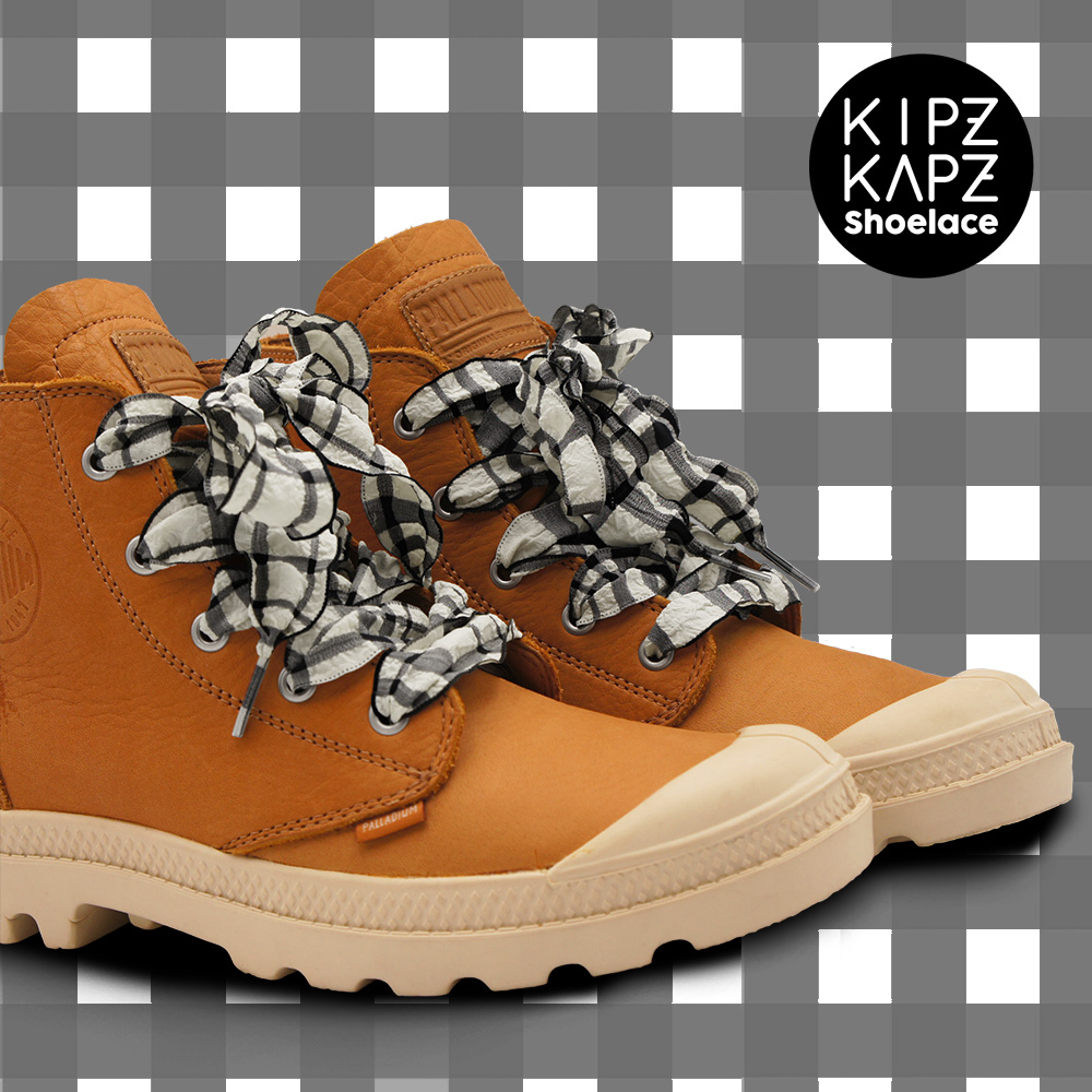 RFS2A – GINGHAM CHECKER WHITE BLACK – SHOE 1