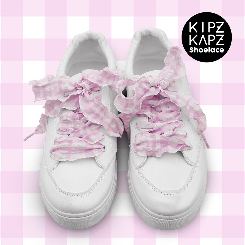 RFS2B – GINGHAM CHECKER WHITE PINK – SHOE 1