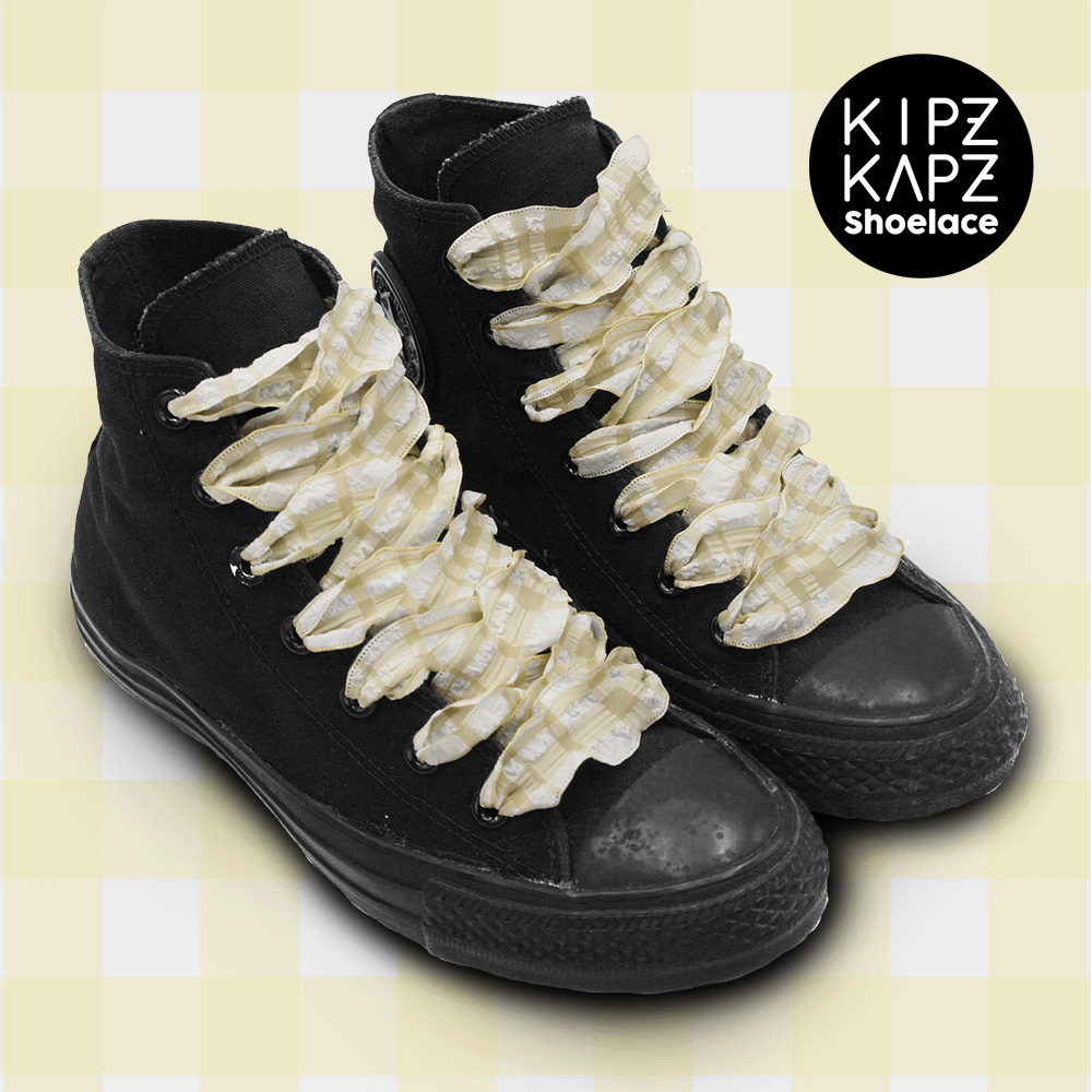 RFS2C – GINGHAM CHECKER WHITE BEIGE – SHOE 1