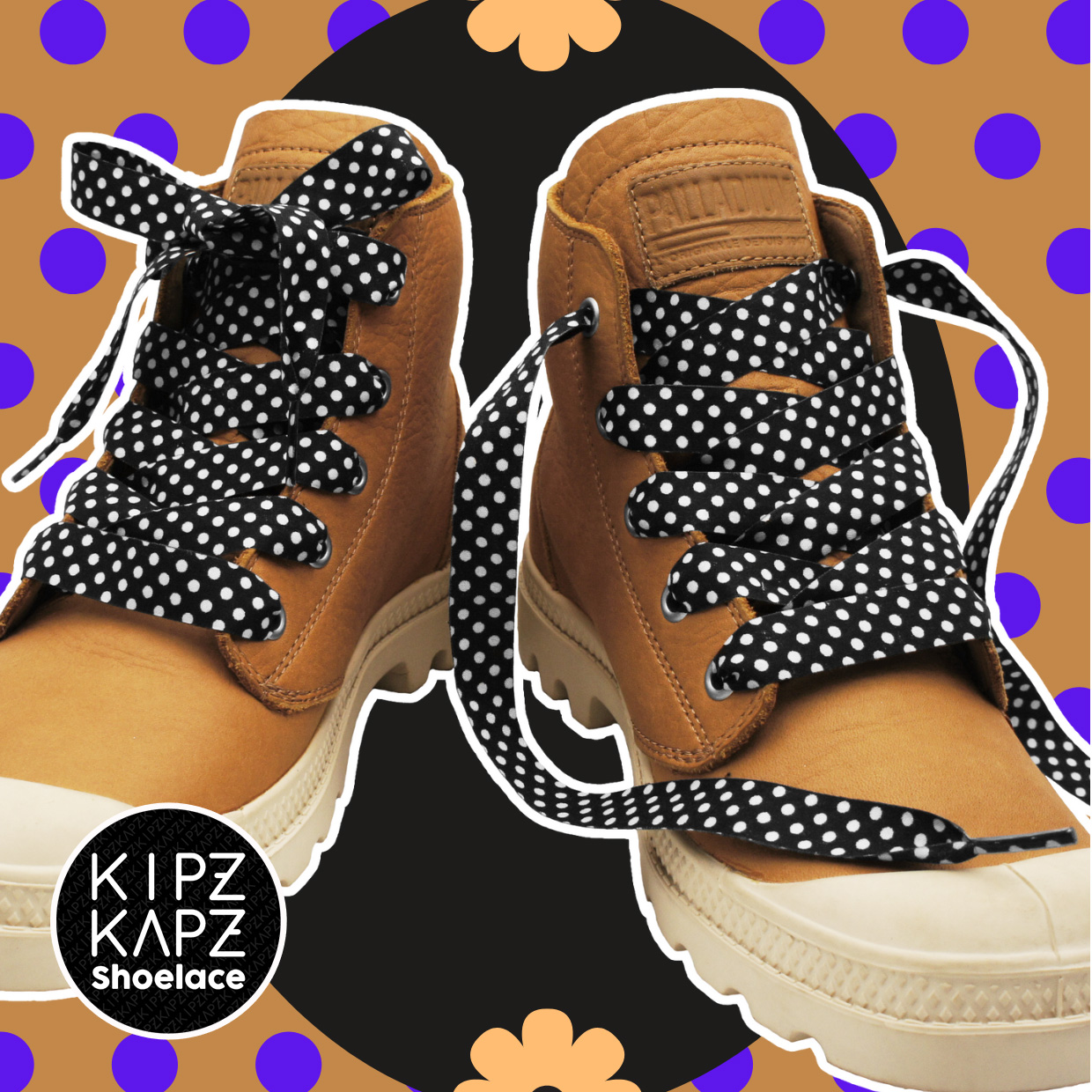 RFS3A – POLKADOT BLACK WHITE – 17MM – SHOE 1