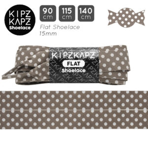 RFS3C - Flat Ribbon Polka Dot 17mm - Beige White