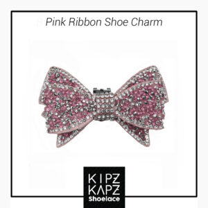 SCF6 - Pink Ribbon Crystal Sparkling Shoe Charm